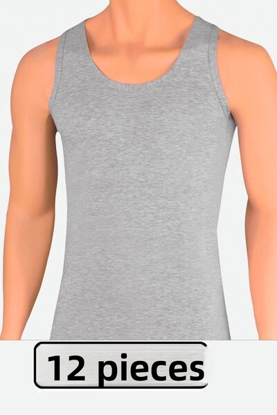 CALİA Başaran Yıldız 100% Cotton Economical Men's Hanging Tank Top 12 PCS