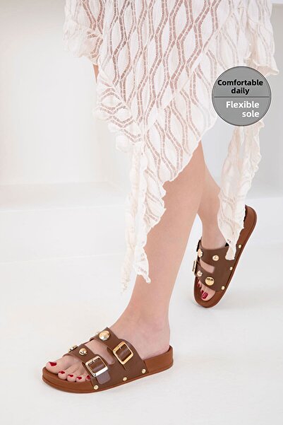 SOHO 20490 Damskie brązowe kapcie