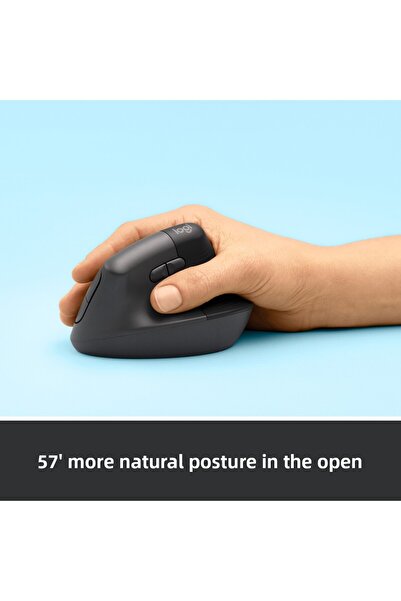 logitech Mouse Logitech Lift Vertical Ergonomic, 4000 dpi, Bluetooth/USB, Negru