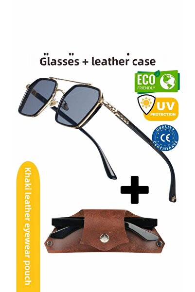 WATCHOFROYAL Royal Eyewear Re0039 نظارة شمسية ذهبية-سوداء