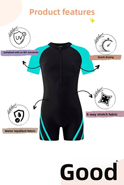 İYİBU Unisex Παιδικά μαγιό - Προστασία από την υπεριώδη ακτινοβολία, κοντομάνικο μαγιό και μαγιό Μαγιό πισίνας και θάλασσας