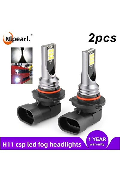 Choice1 H11 NLpearl 2 قطعة H8 H11 LED لمبة 9005 HB3 9006 HB4 H1 H3 H7 سيارة CSP LED مصابيح الضباب الأمامية للقيادة النهارية