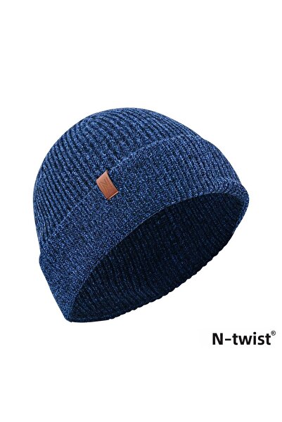 NORFOLK Bristol N-Twist Technology Bamboo-Wool Twist Beanie - Navy Blue