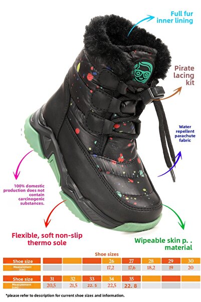 Kiko Kids Chlapecké sněhule s bambusovým šněrováním