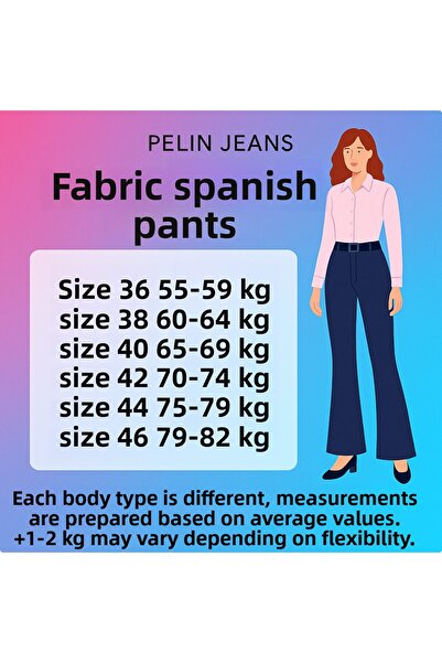 Asia Spanish High Waist Belt Fabric Pants (Lycra Double Fabric)