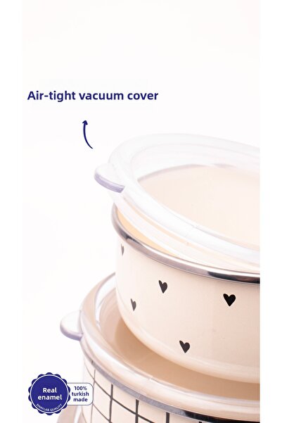 EMAYlab Black Cupid Vacuum Storage Set with Lid - Choose Use in Stoves