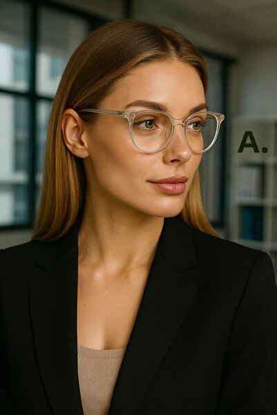 Eyesofia Petts Unisex Transparent Colorful Blue Block Blue Light Filter Glasses