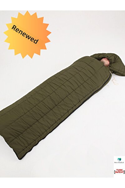 NVA MEDİKAL VE TEKSTİL ÜRÜNLERİ -20 Degree Earthquake, Military, Camping and Waterproof Camping Sleeping Bag 2.00X80 cm Sleeping Bag