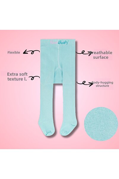 Novibaby 2 Pack Baby Cotton Pantyhose, Children's Newborn Cotton Girls Boys School Socks, White Ecru Pink