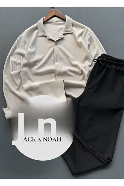 ALİ.COM 2025 New Season Ottoman Rubberized Lycra Stretchy Fabric Shirt Pants Set