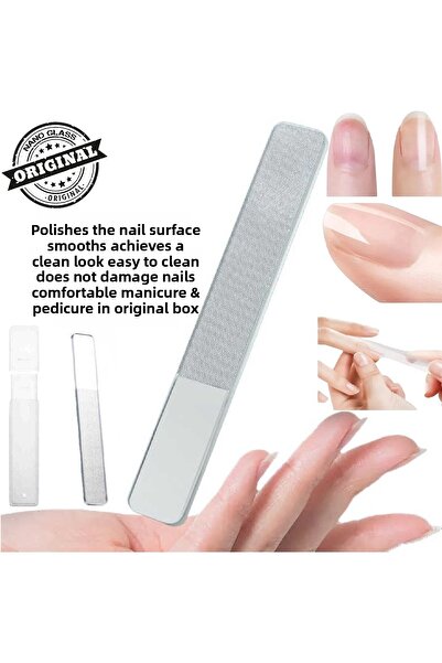 Valerie أداة تلميع الأظافر مصنوعة من مادة زجاجية لتلميع الأظافر والباديكير