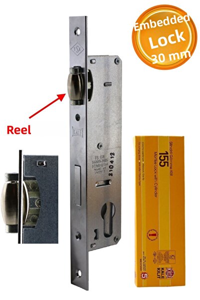 Badem10 Kale Kapı PVC باب فولاذي خشبي، قفل نقر، هيكل قفل الجسم مع أسطوانة Yal...