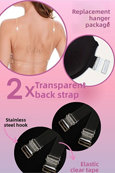 ODISE Διάφανα σουτιέν και 2 Πακέτο με λουράκια αντικατάστασης