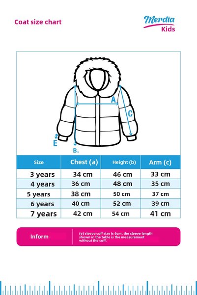 Merdia Animal Figured Hooded Children's Coat with Fur Inside
