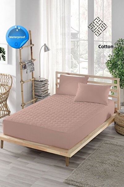 ÇARŞAF DÜNYASI Ροζ Χρώμα Στρώμα - Υγρό Προστατευτικό, Βαμβακερό, Καπιτονέ, Εφ...