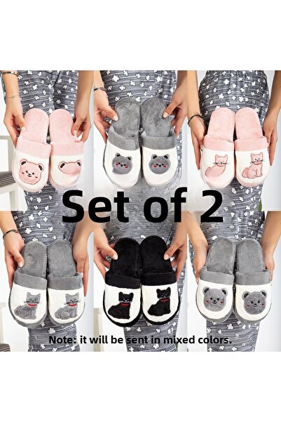 Slipcat Pack of 2 - Closed Front Slippers and Home Slippers Dowry Bundle Set