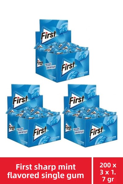 First Sharp Mint Flavored Single Chewing Gum 1.7 Gr - 600 Pieces