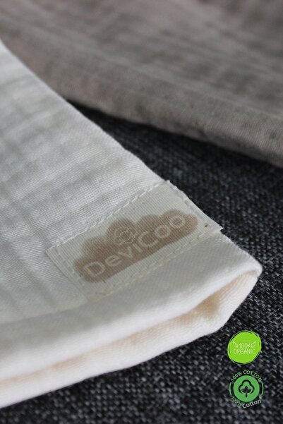 DeviCoo 100% Cotton Organic 4 Layer Muslin Buttoned Sweat Children's Set - Unisex