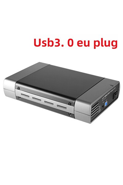 Choice محول علبة محرك الأقراص الضوئية الخارجي USB 2.0/USB 3.0 SATA مقاس 5.25 بوصة بمقبس الاتحاد الأوروبي USB 3.0