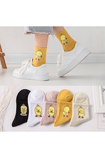 Çorap Kurdu Комплект от 5 тенис чорапи с шарка Chick - икономичен пакет