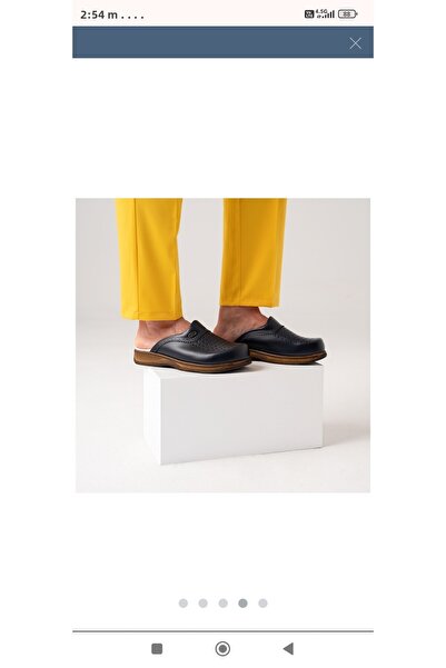 ÇİZGİ MEDİKAL Cook Slippers Genuine Leather Orthopedic Sole Cook Slippers Kitchen Slippers