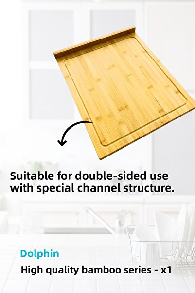 DolphFin Large Size Cutting Board Bamboo Cutting Board XL Suitable for Rolling Dough