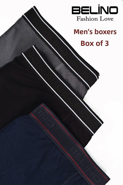 BELİNOPLUS Για άντρες, μπαμπού λύκρα, εξαιρετικά μαλακό ανδρικό μποξεράκι κουτί 3
