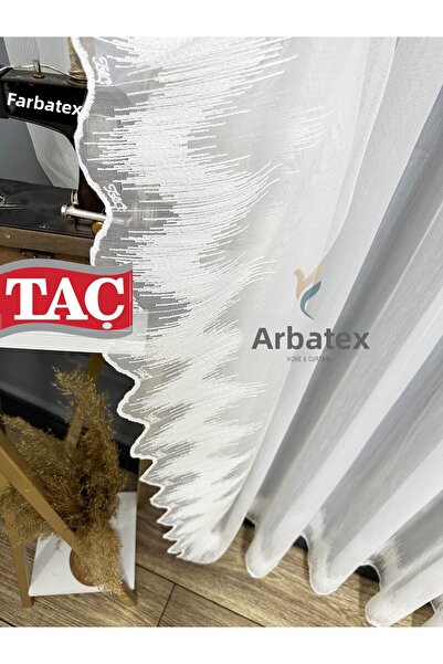 Taç Bottom Line Embroidered Non-Iron Wrinkle-Free 2-Layer Pleated Tulle