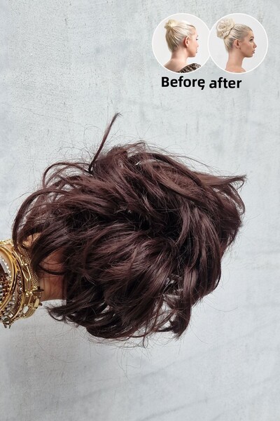 LOLLY PONY Wavy Bun Buckle Chocolate Brown - 4