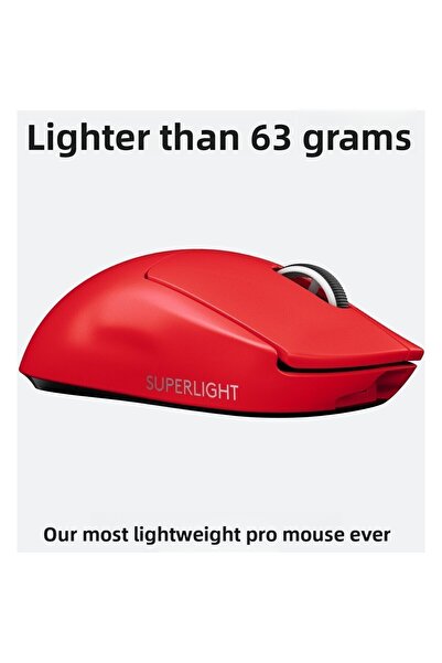 logitech G Pro X Superlight Ultra Light Wireless 25.600 Dpi 400 Ips Mouse - Red