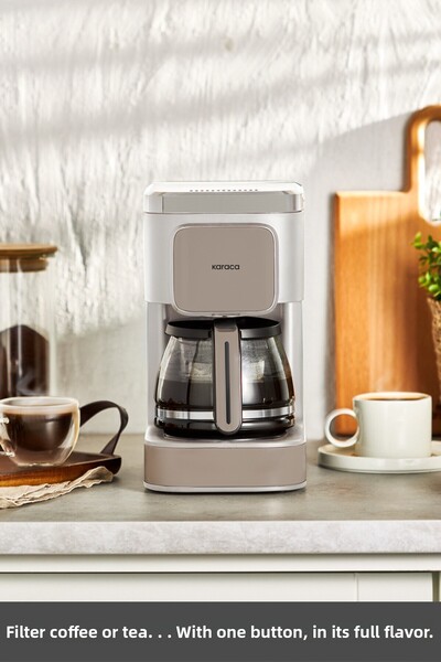 Karaca Just Coffee Aroma 2 In 1 Filter Coffee And Tea Brewing Machine Latte