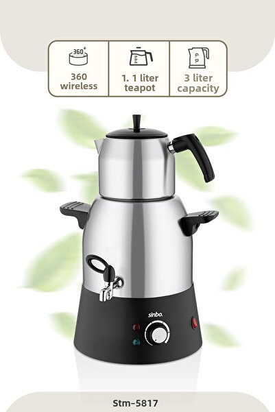 Sinbo Stm-5817 Electric Steel Samovar Tea Maker
