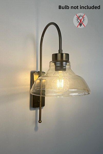 Bamyum Vishi Small Honey Color Glass Single Sconce Retro Pendant Lamp Restaurant Hall Lighting