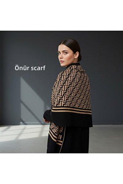 Onur Κασκόλ - Νέα Συλλογή Ποιοτικό Υφαντό Μοτίβο Κασκόλ διπλής όψης Χειμερινό...