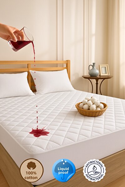 Formeya Vízálló steppelt matrachuzat - 100% pamut, teljes szélű matracvédő, egy-/kétágyas/túlméretes (16 méret)