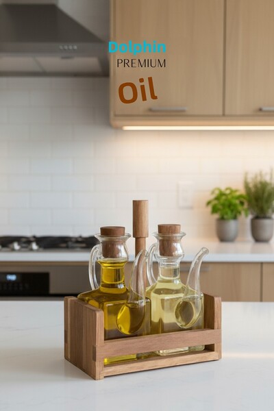 DolphFin وعاء زيت فاخر مع حامل خاص