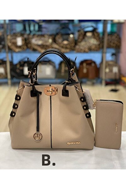 Pandora Bags مجموعة حقيبة ومحفظة منقوشة بالمينا