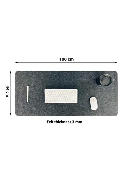 Next Craft Organizator de birou de studiu Tampă de mouse pentru computer din pâslă Covoraș de organizare de masă 100x44cm