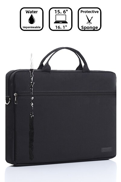 D'VERS Geantă pentru laptop pentru computer pentru documente de 15,6 inchi, cu material rezistent la apă
