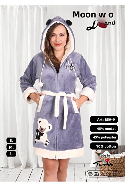 Wild Love Rochie scurtă cu glugă, brodata, cu fermoar