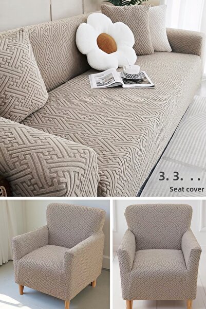 uzhanem 3 3 1 1 Stretch Elastic Flexible Washable Jacquard Sofa Cover Set Sofa Cover