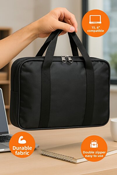 HİG HOME Чанта за лаптоп, съвместима с 13-, 14- и 15,6-инчови лаптопи Водоустойчива чанта за лаптоп (3-слойна защита)