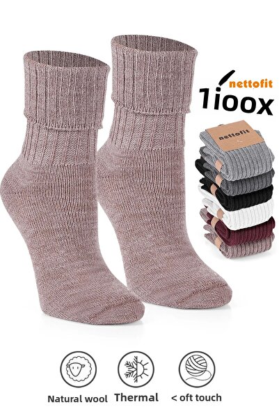 nettofit 6-Piece Winter Women's Wool Sleeping Socks Soft Touch