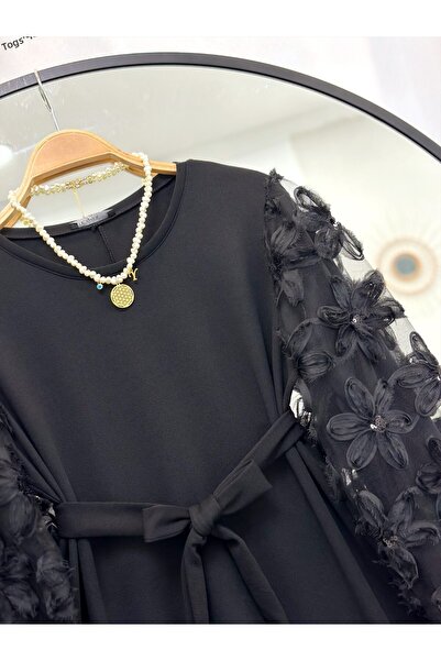 YEDİLALE Φόρεμα με μανίκια τούλι λουλούδι 4686