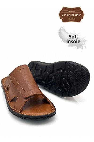 sermoda Ανδρικές παντόφλες - Γνήσιο δέρμα, ελαφρύ και μαύρισμα C