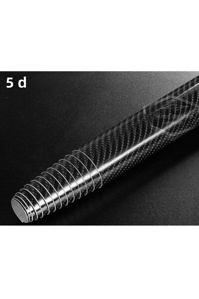 ŞüsCarOto Aksesuar 5D Ultra Glossy Carbon Fiber Foil Film 30x100 cm with Air Duct Adhesive Car Covering Foil Black