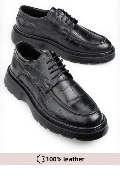 depderi 100% piele naturală, model croc, talpă Eva, pantofi clasici din piele