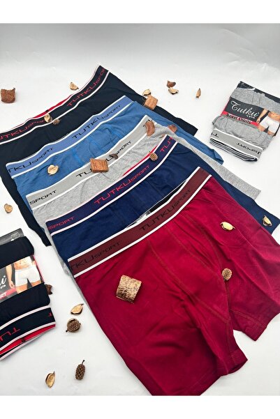 Tutku 400 Lycra Elastane Sport Cotton Férfi Boxer 5 db