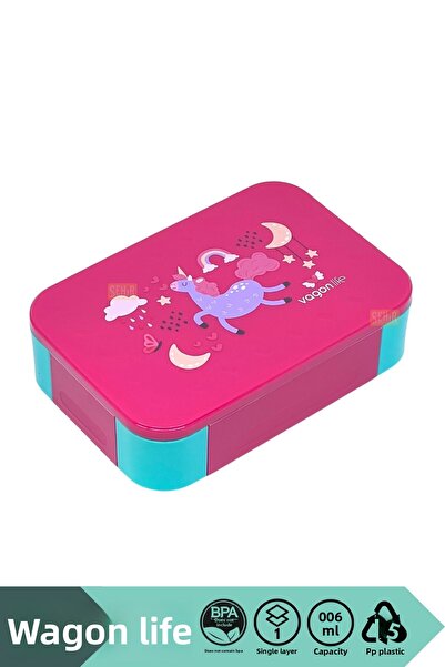 Vagonlife Bento 900ml Lunch Box New Collection Single Layer 2 Compartments Pp...