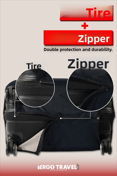 Viscofoam Suitcase Suitcase Protection Case Velvet Case - Black |   Ergo Travel